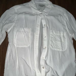 Abercrombie white button down shirt